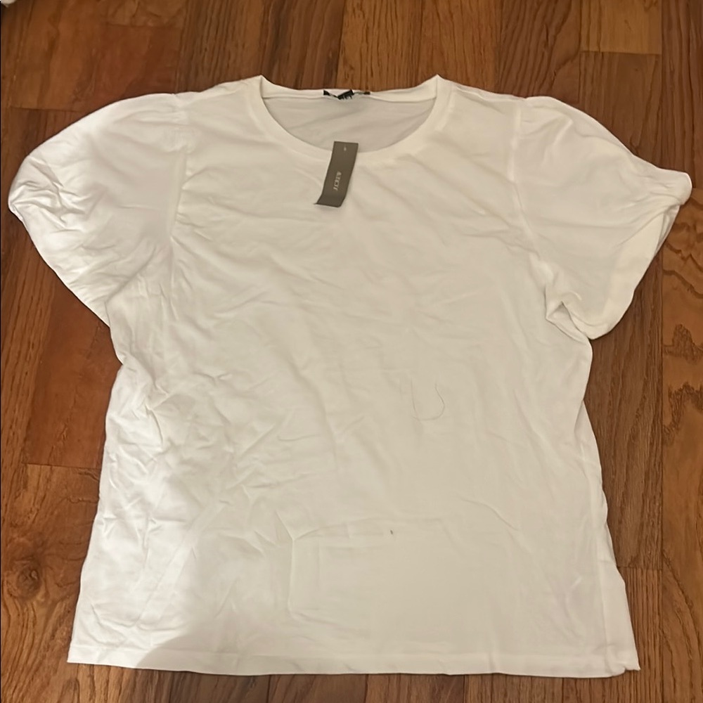 Jcrew Vintage jersey puff-sleeve T-shirt in white